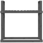 vidaXL Support pour bois de chauffage Gris 110x35x108 5 cm Bois de pin