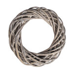 Couronne en osier balayé  gris argenté  ø 25cm x 6cm