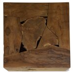 vidaXL Table basse 50 x 50 x 35 cm Teck véritable Marron