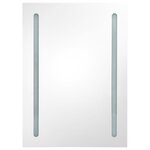 vidaXL Armoire de salle de bain à miroir LED gris béton 50x13x70 cm