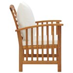 vidaXL Salon de jardin 4 Pièces avec coussins Bois d'acacia solide