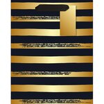 Sac cadeau grand format rayures noires et or - draeger paris