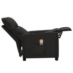 vidaXL Fauteuil de massage Noir Tissu
