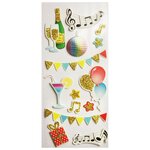 Autocollants en relief à paillettes - Fête d'anniversaire