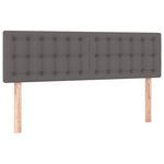 vidaXL Lit à sommier tapissier avec matelas Gris 140x190 cm Similicuir