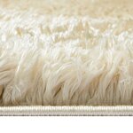 vidaXL Tapis shaggy à poils hauts Beige 160x230 cm 50 mm