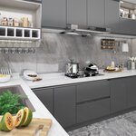 vidaXL Film autoadhésif pour meubles Gris 500x90 cm PVC