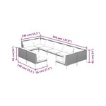 vidaXL Salon de jardin 9 Pièces avec coussins Résine tressée Gris foncé