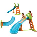 Toboggan courbe avec raccordement à eau feber