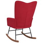 vidaXL Chaise à bascule Rouge bordeaux Velours