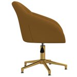 vidaXL Chaise pivotante de salle à manger Marron Velours
