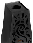 Cheminée d'extérieur en acier noir HAWANA 50x33x108 cm