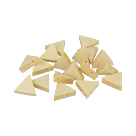 Perle bois Lucy triangle 17x19x4 7mm 20 pièces