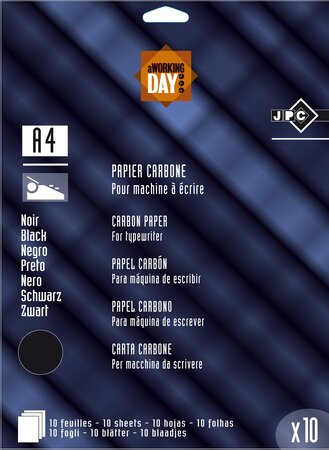 sachet 10 feuilles de papier carbone machine Noir JPC