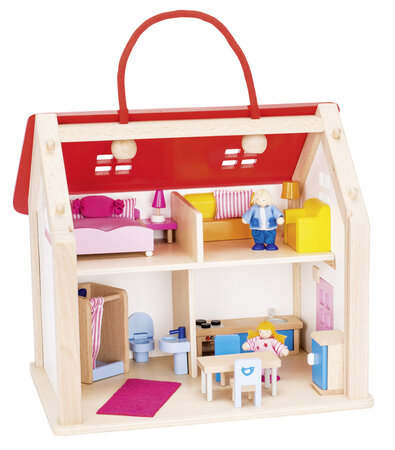 Valise Maison de Poupées avec accessoires - Goki