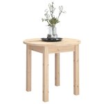 vidaXL Table basse Ø 45x40 cm Bois massif de pin