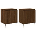 vidaXL Tables de chevet 2Pièces chêne marron 40x30x50cm bois d'ingénierie