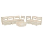 vidaXL Salon de jardin palette 6 Pièces Bois d'épicéa imprégné