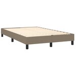 vidaXL Lit à sommier tapissier avec matelas Taupe 120x200 cm Tissu