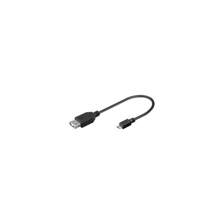 Cable Goobay USB 2.0 type A - Micro B F/M 0,20m (Noir)