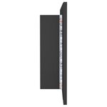 vidaXL Armoire de salle de bain à miroir LED Gris 100x12x45 Acrylique