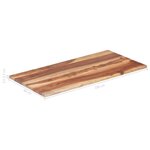 vidaXL Dessus de table Bois solide 25-27 mm 60x100 cm