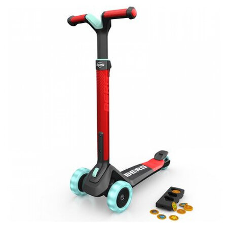 Nexo trottinette pliable Rouge-Roues LED et jeu magnétique