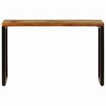 vidaXL Table console 120x35x76 cm Bois de récupération solide et acier