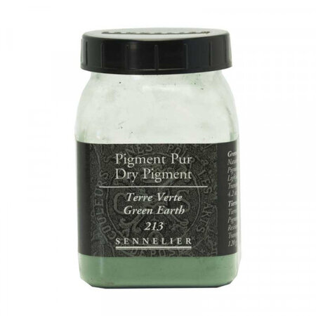 Pigment en poudre - sennelier - terre verte - pot de 200 ml