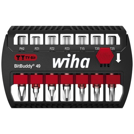 Wiha Ensemble d'embouts Ty Phillips Pozidriv Torx 8 Pièces Bitbuddy 49 mm