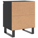 vidaXL Table de chevet noir 40x30x50 cm bois d’ingénierie