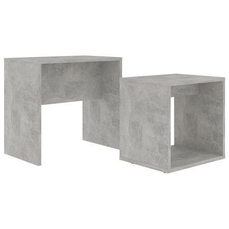 vidaXL Ensemble de tables basses Gris béton 48x30x45 cm Aggloméré