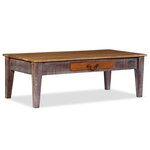 vidaXL Table basse Bois massif Vintage 118 x 60 x 40 cm