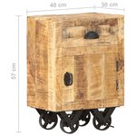 vidaXL Table de chevet 40x30x57 cm Bois de manguier massif