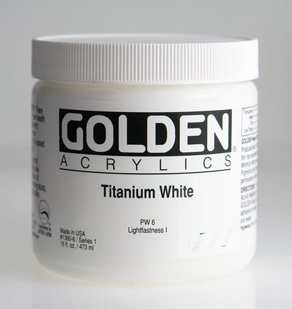 Peinture Acrylic HB Golden I 473ml Blanc Titane
