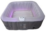 Spa gonflable 4 places carré - Sunspa - Bandeau LED inclus - Dimensions : 155 x 155 cm