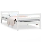 vidaXL Cadre de lit Blanc 90x190 cm Bois de pin massif
