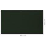 vidaXL Tapis de tente 250x450 cm Vert foncé