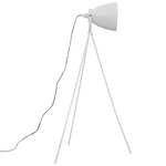 vidaXL Lampadaire trépied Métal Blanc E27