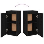 vidaXL Meubles TV 2 Pièces Noir Bois massif de pin