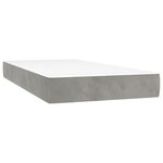 vidaXL Lit à sommier tapissier et matelas Gris clair 90x190 cm Velours