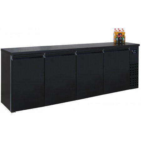 Arrière bar réfrigéré - 4 portes - 680 l - combisteel - r290 - acier inoxydable4680pleine/battante 2490x550x950mm