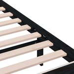 vidaXL Cadre de lit Noir Bois massif 180x200 cm Super King