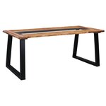 vidaXL Table de salle à manger 180x90x75 cm Bois d'acacia et verre