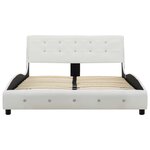 vidaXL Cadre de lit Blanc Similicuir 120 x 200 cm