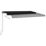 vidaXL Auvent automatique capteur de vent et LED 400x350 cm Anthracite
