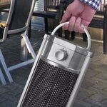 407908 eurom chauffage de terrasse à mettre sous la table argent 900 w 333589