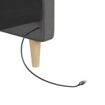 vidaXL Lit avec éclairage USB Gris clair Tissu 90x200 cm