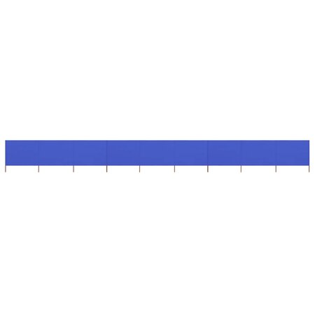vidaXL Paravent 9 panneaux Tissu 1200 x 120 cm Bleu azuré