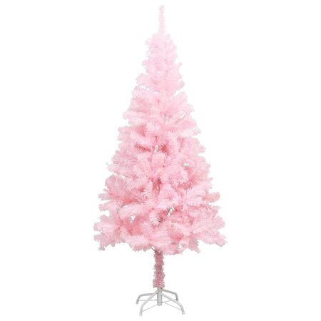 vidaXL Sapin de Noël artificiel avec support rose 240 cm PVC